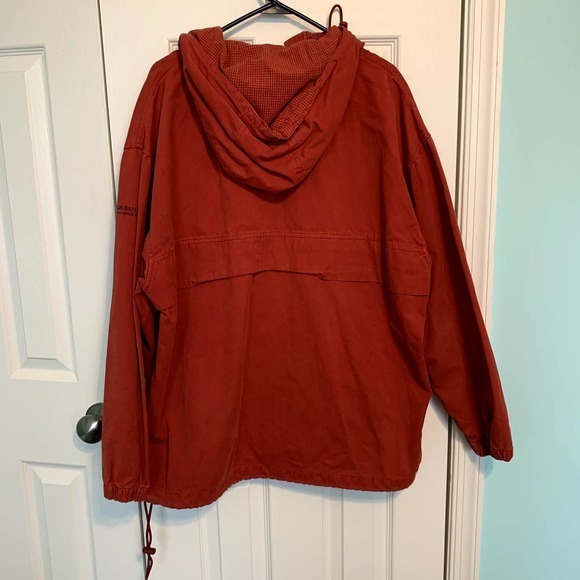 G.H Bass Red‎ Snap Zip Quarter Neck Pullover Jacket Size Large - Picture 7 of 9